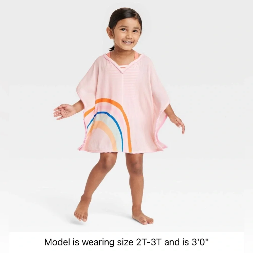 NWT Toddler Girls' Rainbow Cover Up Dress‎ - Cat & Jack™m Rainbow 12-18M